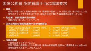 国家公務員夜間看護手当の増額要求のサムネイル