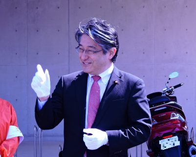 統一地方選　応援演説