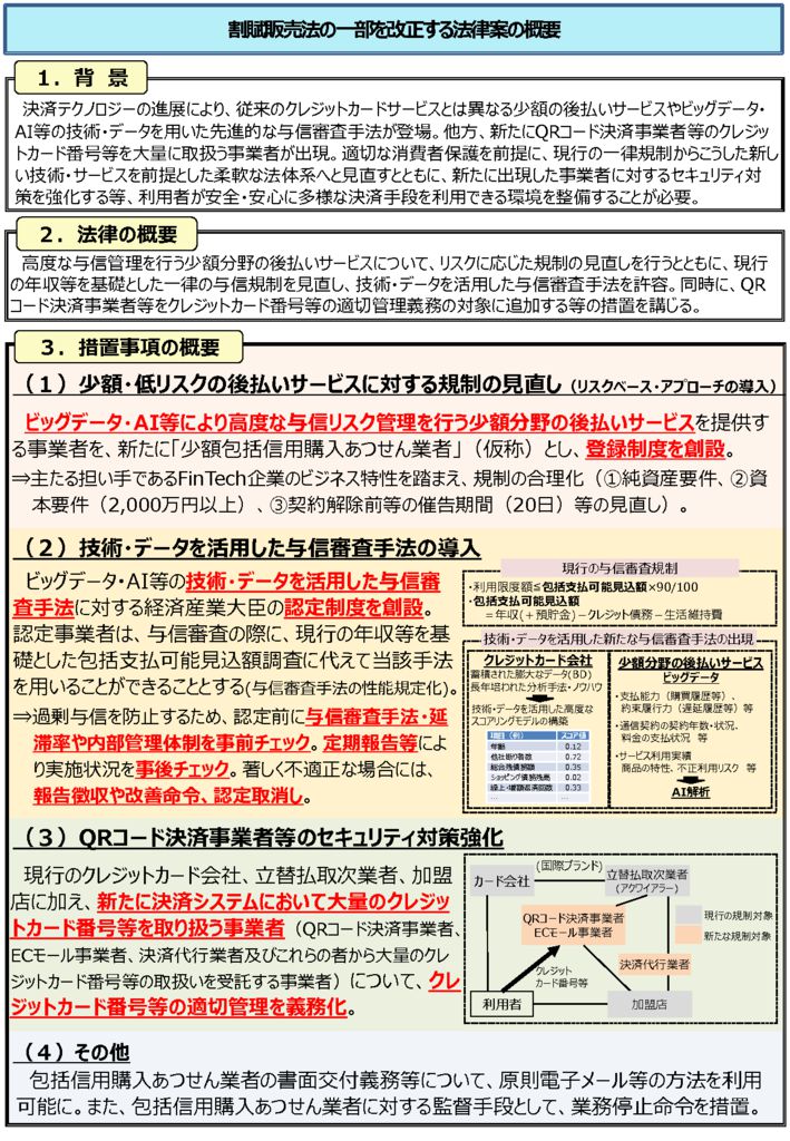 ３９割賦販売法の一部を改正する法律案のサムネイル