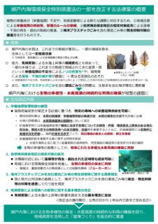 【第204回通常国会法案解説シリーズ34】瀬戸内海環境保全特別措置法の一部改正案 石田まさひろ政策研究会
