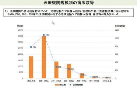 地域包括ケア病棟の規模別分布