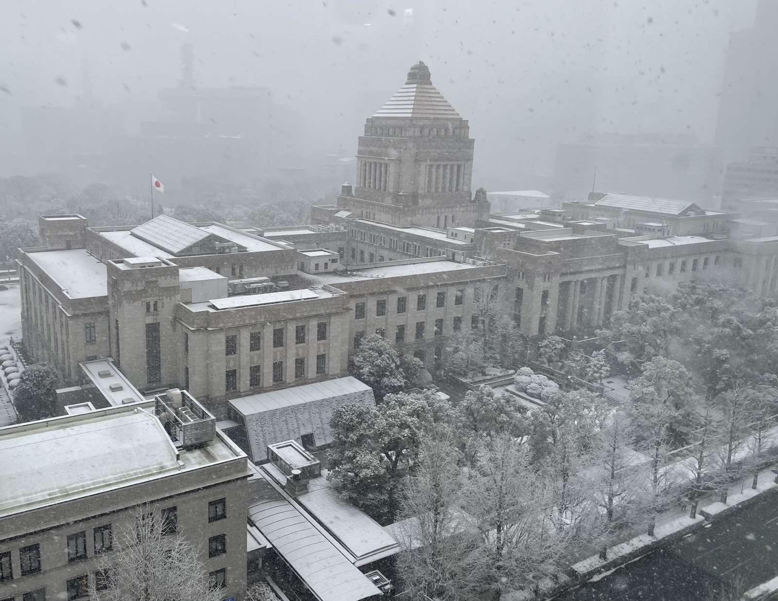 雪の国会議事堂