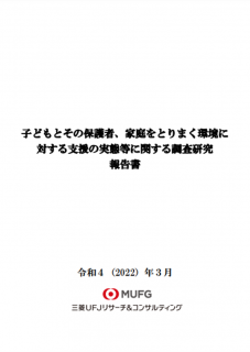 子どもとその保護者、家庭をとりまく環境に対する支援の実態等に関する調査研究報告書