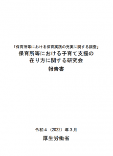 保育所等における子育て支援の在り方に関する研究会報告書