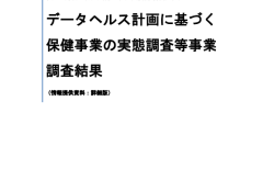 データヘルス計画に基づく保健事業の実態調査等事業調査結果