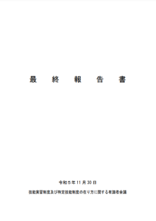 技能実習制度及び特定技能制度の在り方に関する有識者会議最終報告書