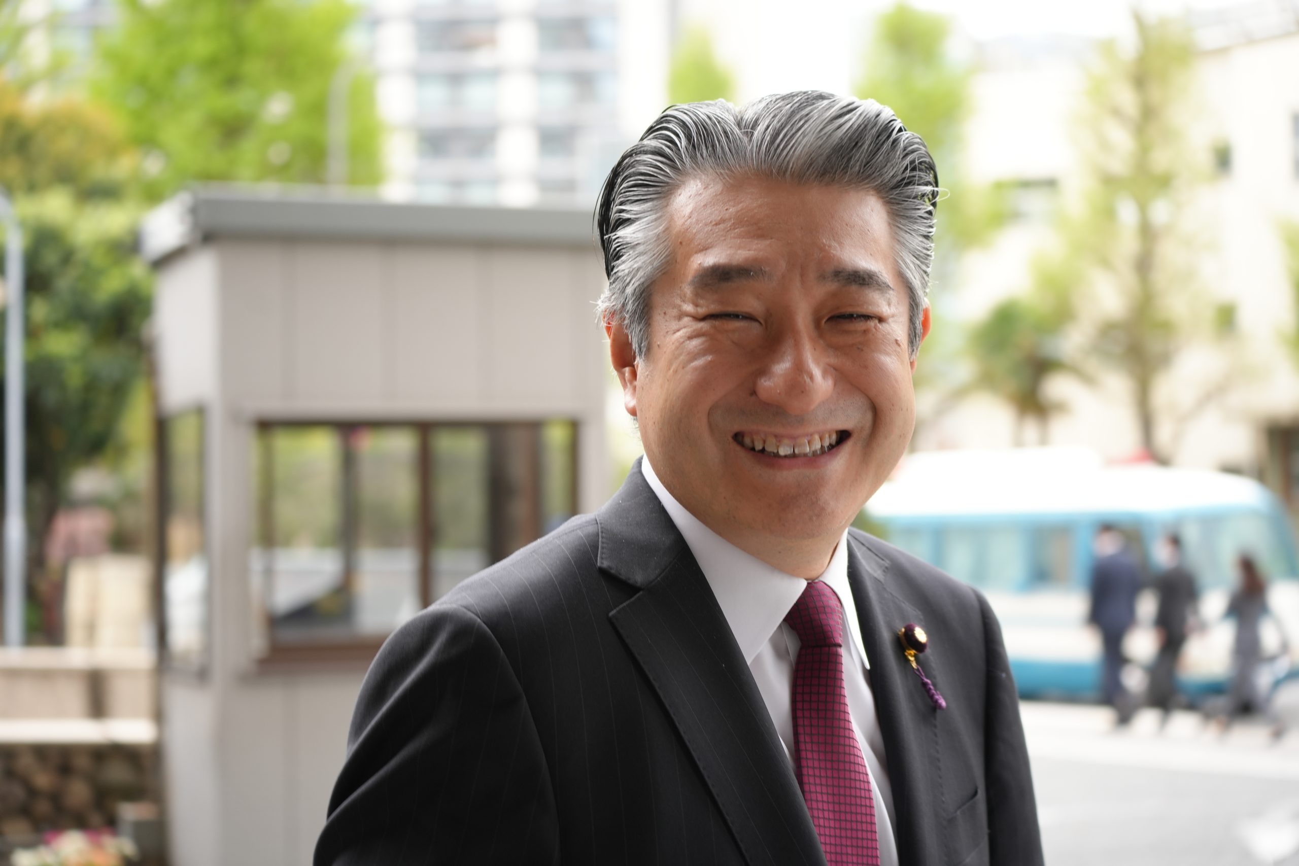 自民党本部にて