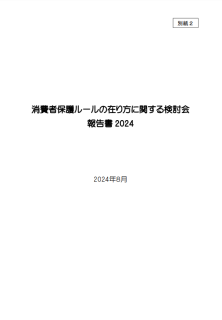 消費者保護ルールの在り方に関する検討会報告書2024