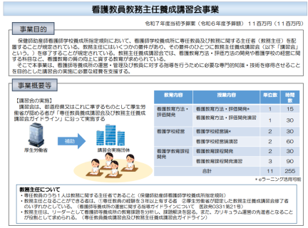 【令和7年度看護関係国家予算案02】看護職員の資質向上推進