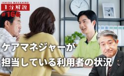 【1分間データ解説】ケアマネジャーが担当している利用者の状況