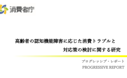 高齢者の認知機能障害に応じた消費者トラブルと対応策の検討に関する研究