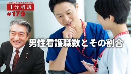 【1分間データ解説】　男性看護職数とその割合