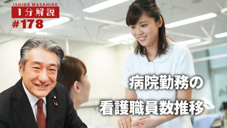 【1分間データ解説】　病院勤務の看護職員数の推移