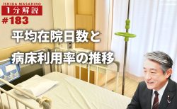 【1分間データ解説】平均在院日数と病床利用率の推移