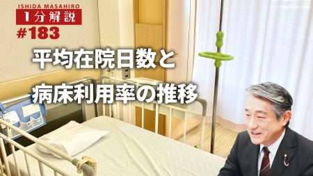 【1分間データ解説】平均在院日数と病床利用率の推移
